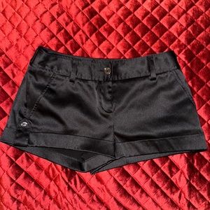 Shiny black express shorts size 4